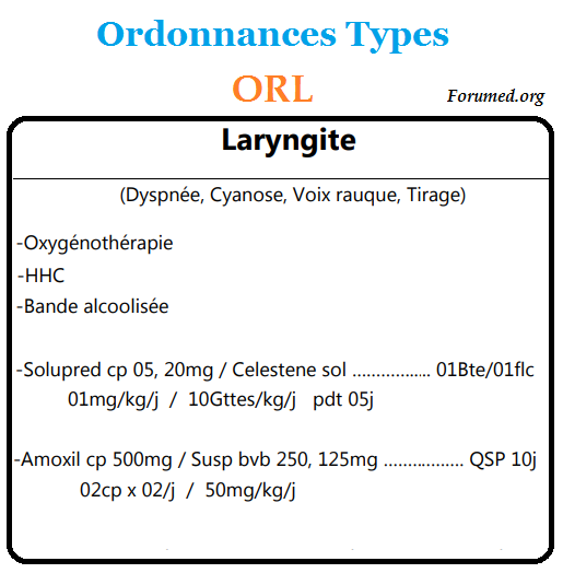 Laryngite Ordonnances Types